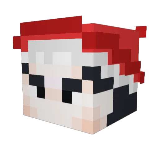 laotouhao Minecraft avatar head, 3D render