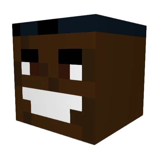 laowangdeshije Minecraft avatar head, 3D render