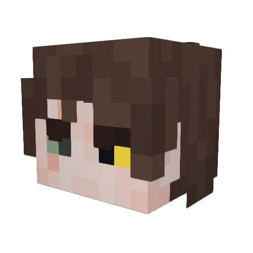 lapaff Minecraft avatar head, 3D render