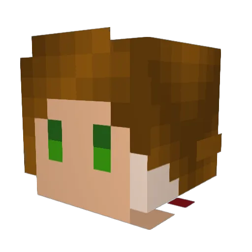 laparlinha Minecraft avatar head, 3D render