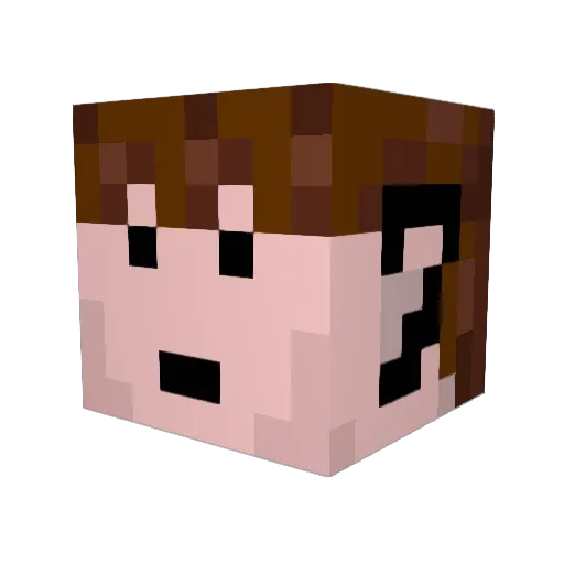 lapasteque Minecraft avatar head, 3D render