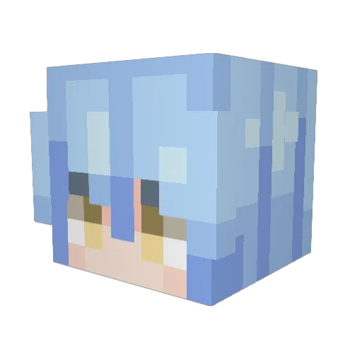 lapin462violet Minecraft avatar head, 3D render