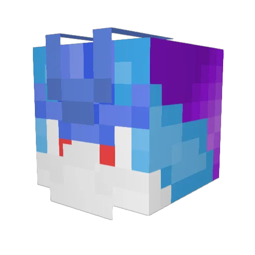 lapitazuli Minecraft avatar head, 3D render