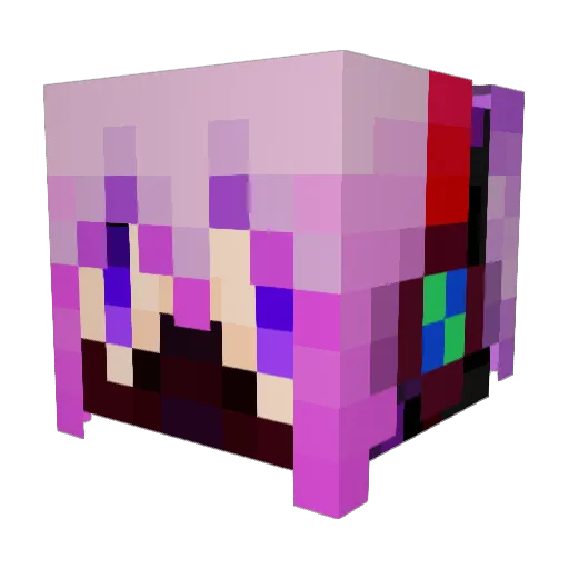 laplapchan Minecraft avatar head, 3D render