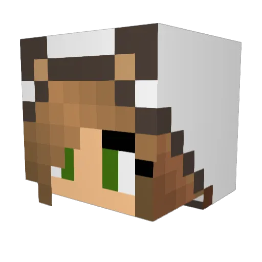laplusbelle17 Minecraft avatar head, 3D render