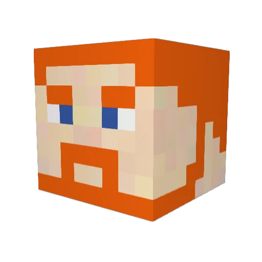 laposs Minecraft avatar head, 3D render