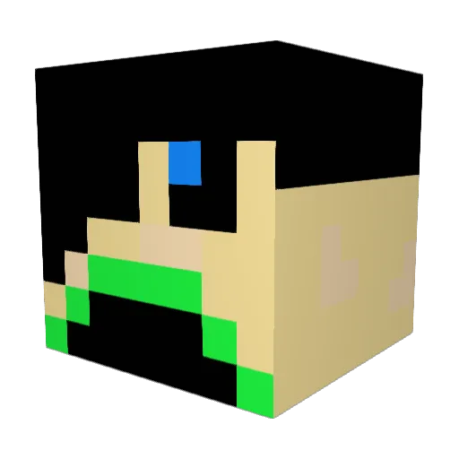 lapoulerougepro Minecraft avatar head, 3D render