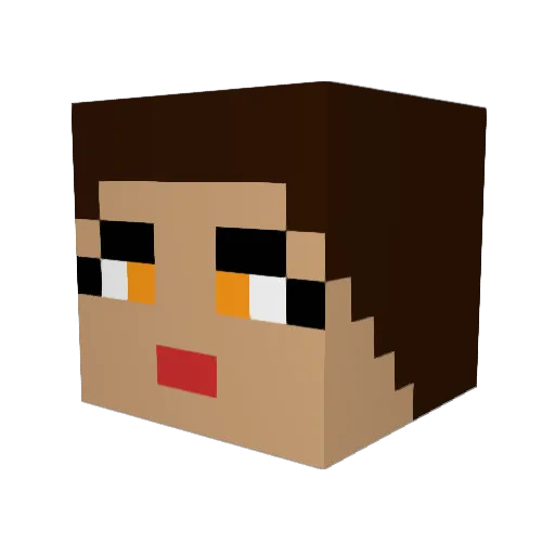 lapsustonik Minecraft avatar head, 3D render