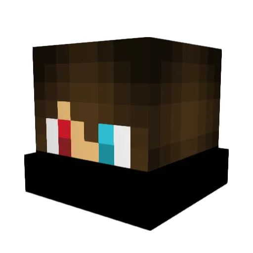 laptop_pvp Minecraft avatar head, 3D render