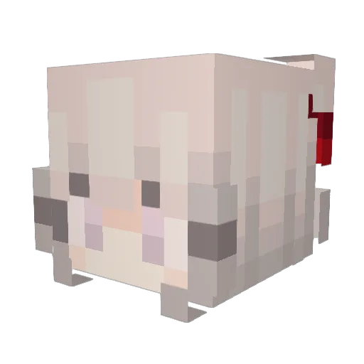 lapxna Minecraft avatar head, 3D render