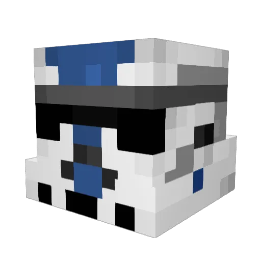 laqoc Minecraft avatar head, 3D render