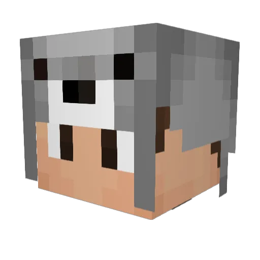 laquit Minecraft avatar head, 3D render