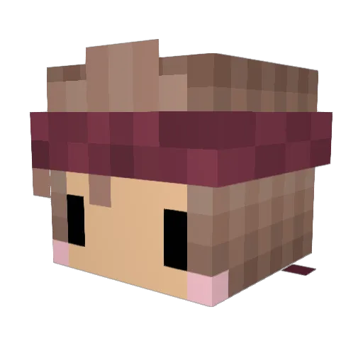 laraax Minecraft avatar head, 3D render