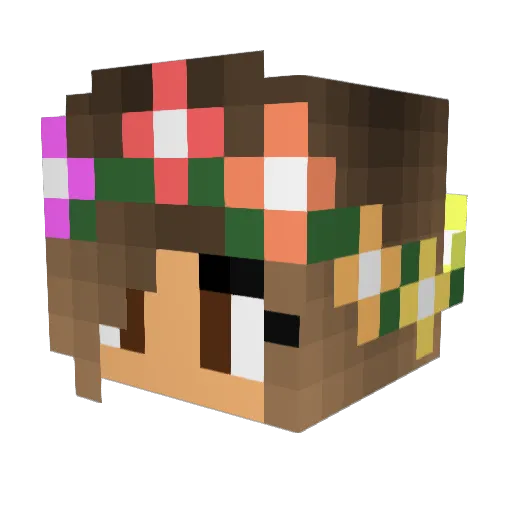 larab_ Minecraft avatar head, 3D render