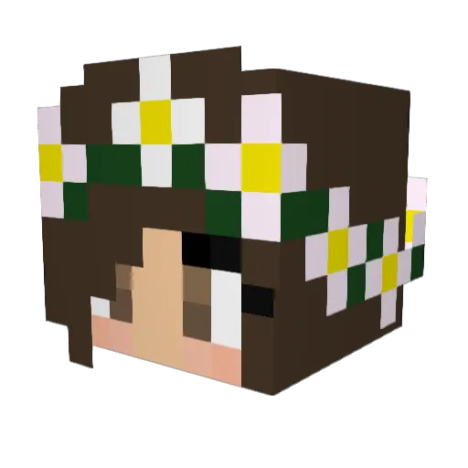 laracristina Minecraft avatar head, 3D render