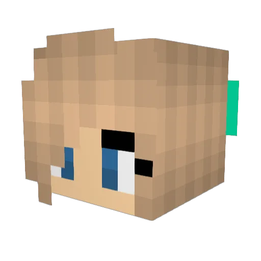 larae_05 Minecraft avatar head, 3D render