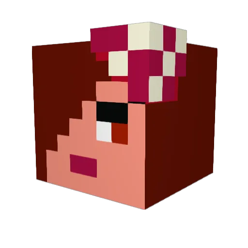 larajune11 Minecraft avatar head, 3D render