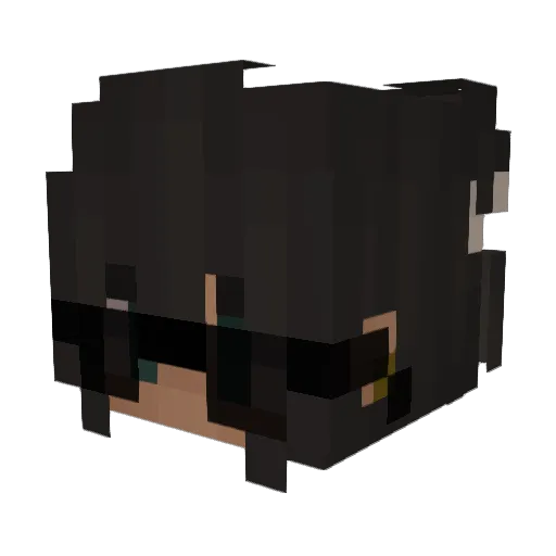 laramausii Minecraft avatar head, 3D render