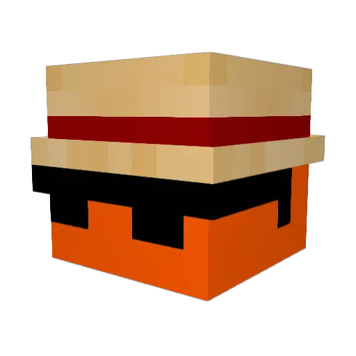 laranjacravo Minecraft avatar head, 3D render