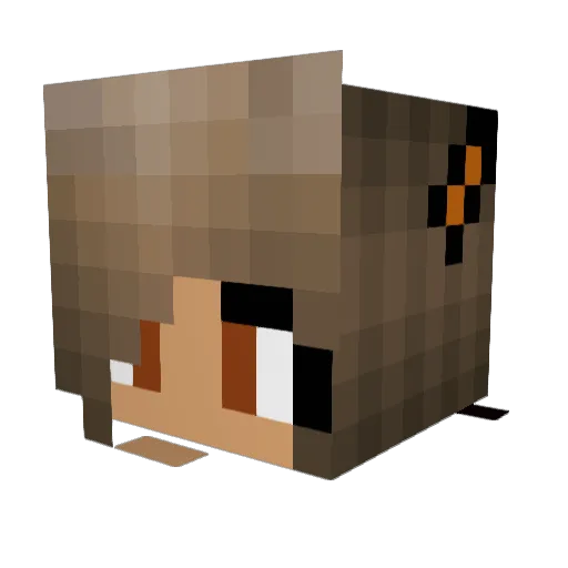 larator Minecraft avatar head, 3D render