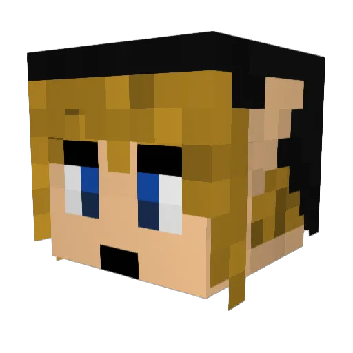 larcade Minecraft avatar head, 3D render