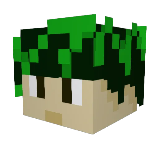 larcaps Minecraft avatar head, 3D render