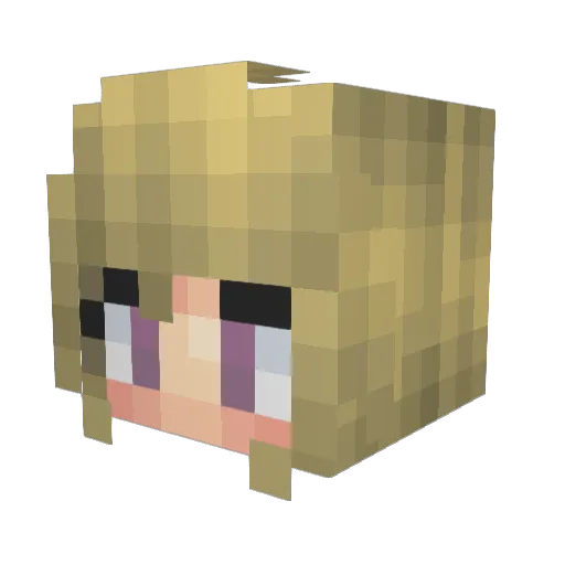larcenous Minecraft avatar head, 3D render