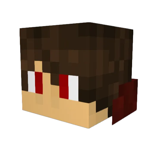 lardass Minecraft avatar head, 3D render