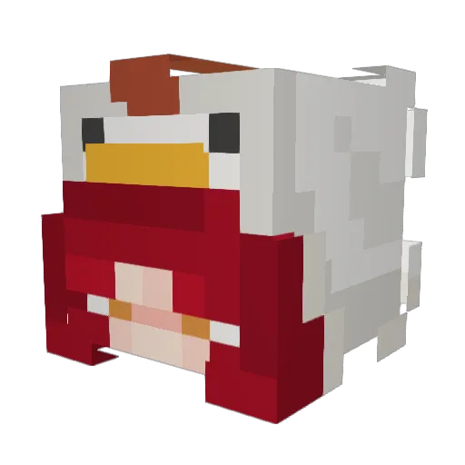 laredroja Minecraft avatar head, 3D render