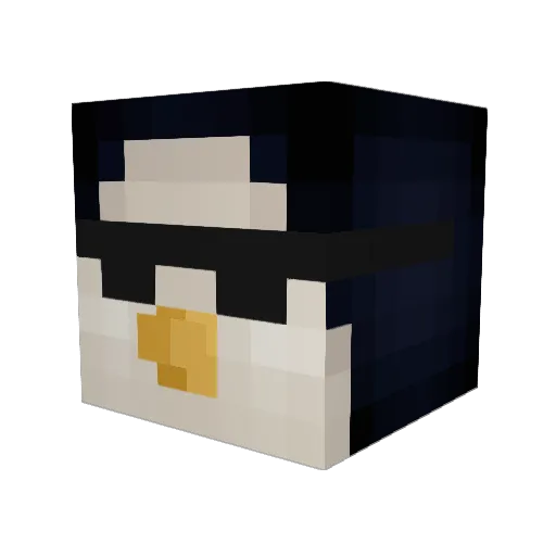 largecol Minecraft avatar head, 3D render