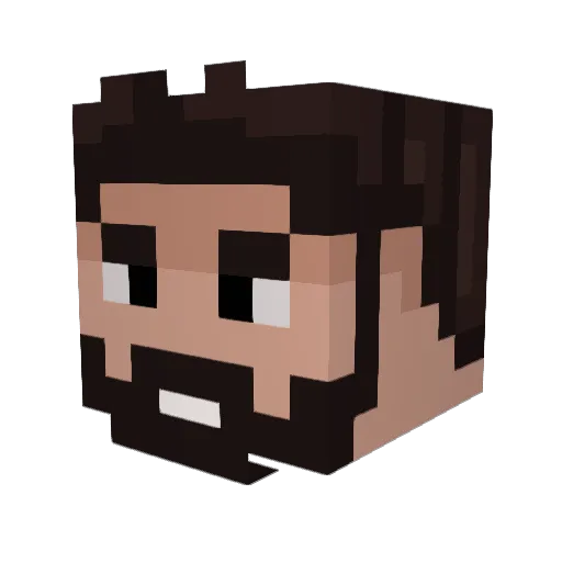 largemaster Minecraft avatar head, 3D render