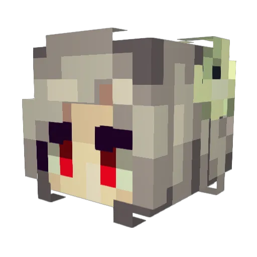 laride_ Minecraft avatar head, 3D render