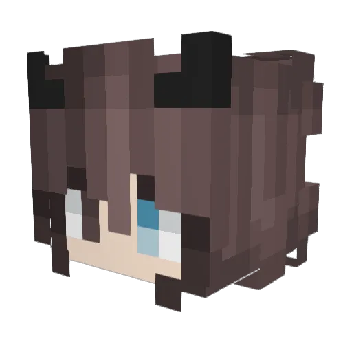 larissa_maxi Minecraft avatar head, 3D render
