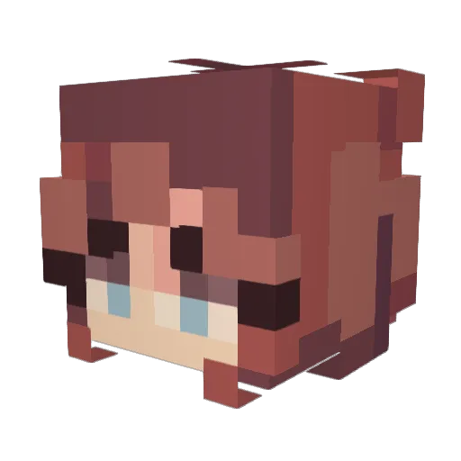 larissaeve Minecraft avatar head, 3D render