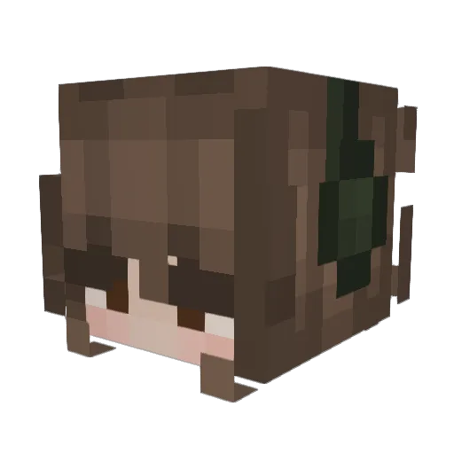 larking_ Minecraft avatar head, 3D render