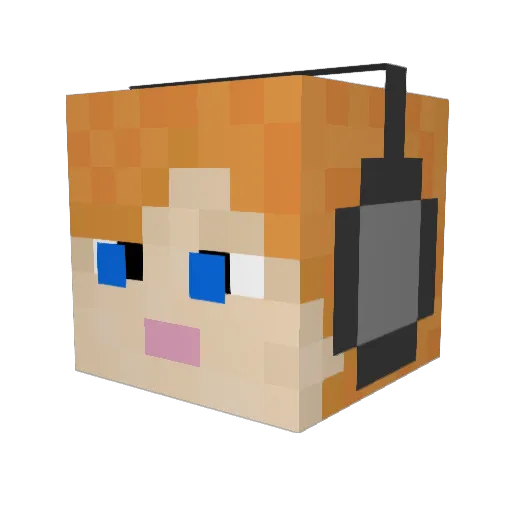 larklia Minecraft avatar head, 3D render