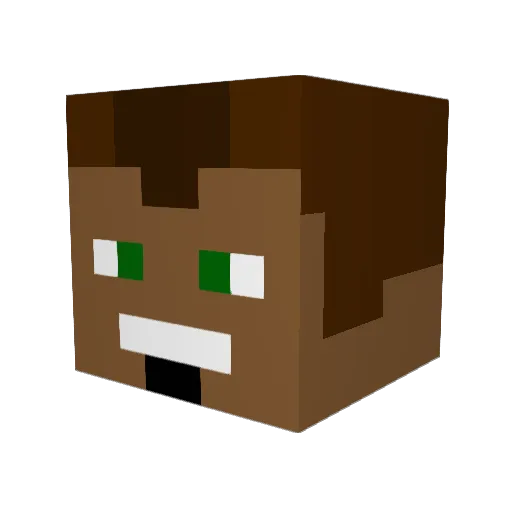 larlarik Minecraft avatar head, 3D render