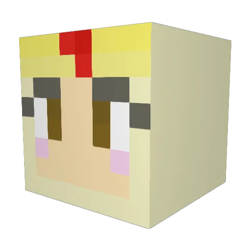 larlets Minecraft avatar head, 3D render