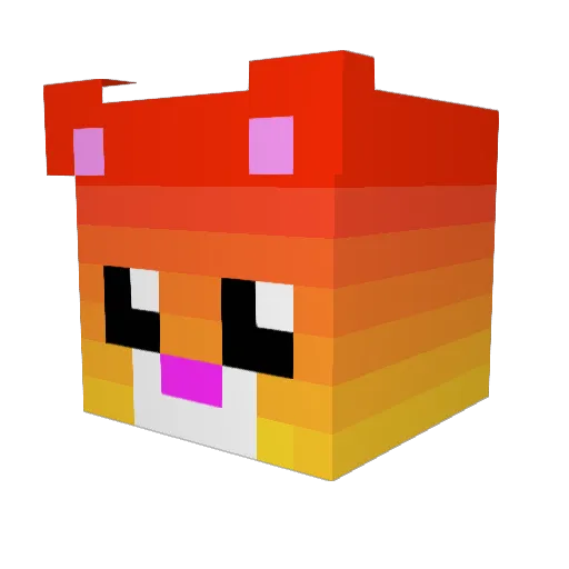 larlotte23 Minecraft avatar head, 3D render