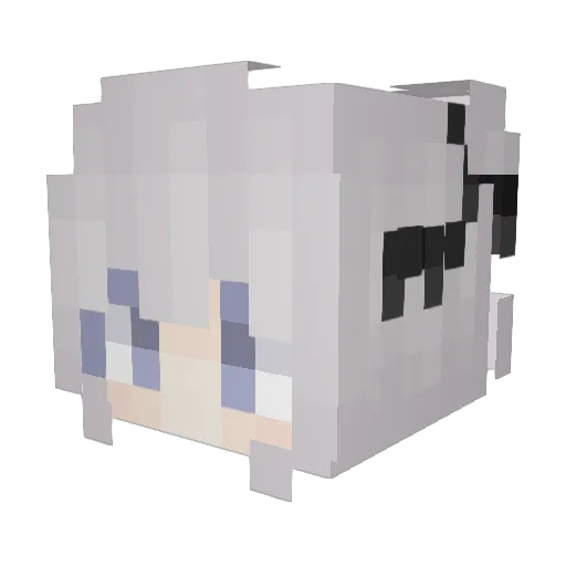 larlovely Minecraft avatar head, 3D render