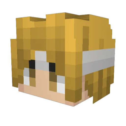 larpingcat Minecraft avatar head, 3D render