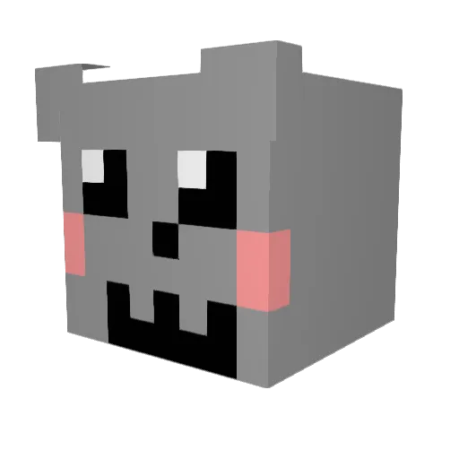 larpkitty Minecraft avatar head, 3D render