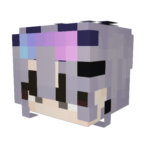 larpko Minecraft avatar head, 3D render