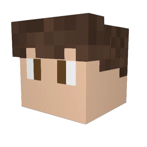 larpoice Minecraft avatar head, 3D render