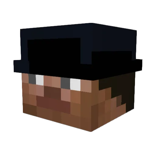 larptivess Minecraft avatar head, 3D render