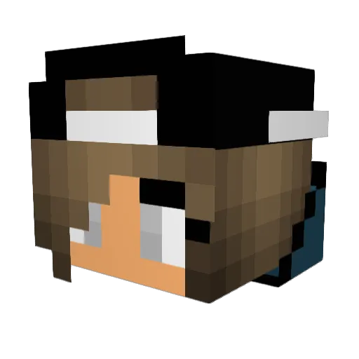 larreman Minecraft avatar head, 3D render