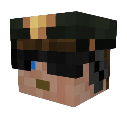 larry8hik Minecraft avatar head, 3D render
