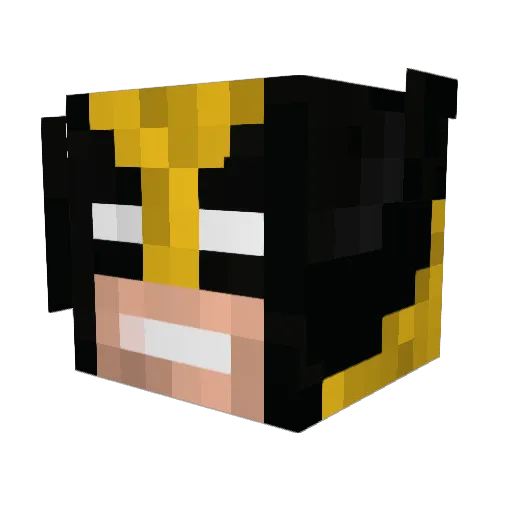 larry_wolverine Minecraft avatar head, 3D render