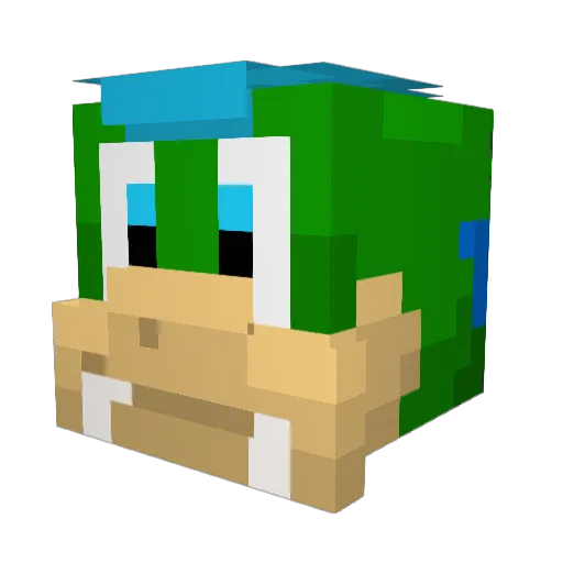 larrytrey72 Minecraft avatar head, 3D render