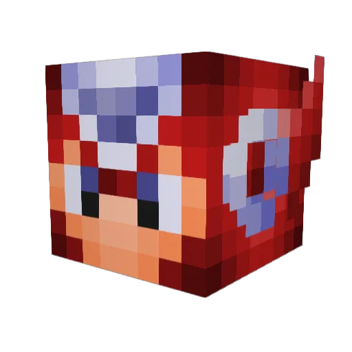 larryxmp Minecraft avatar head, 3D render